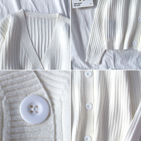 Női alkalmi kardigán három színben, gombokkal és V-nyakkal
