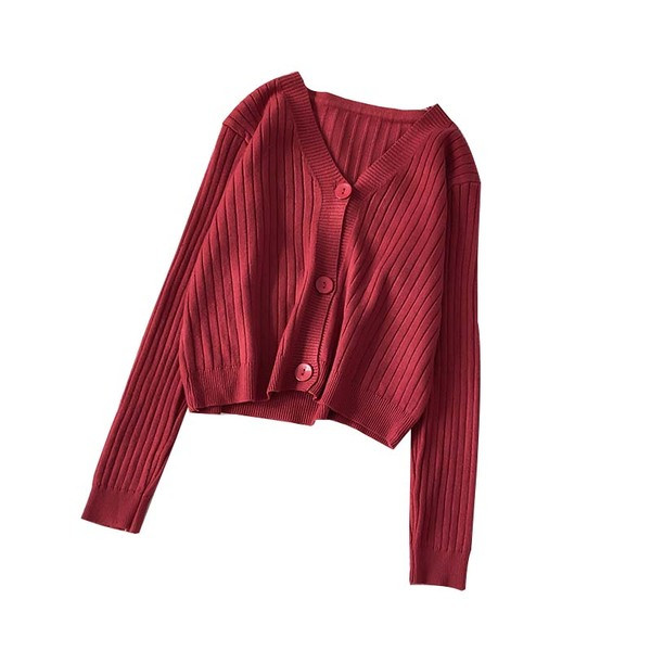 Női alkalmi kardigán három színben, gombokkal és V-nyakkal