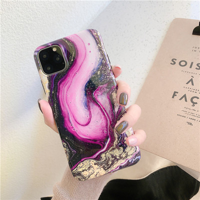 Husă pentru Iphone 11 Pro Max cu particule strălucitoare în verde și roz