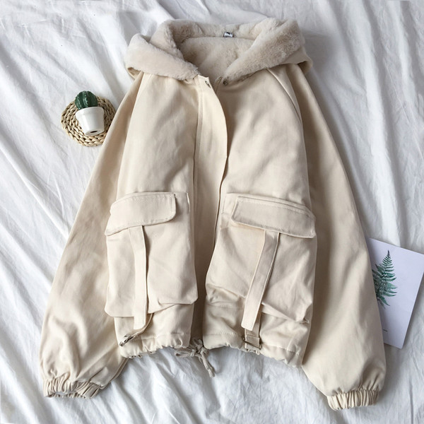 Női alkalmi kabát négy színben, zsebekkel és pehellyel