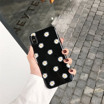 Черен калъф на цветя за Iphone X/XS