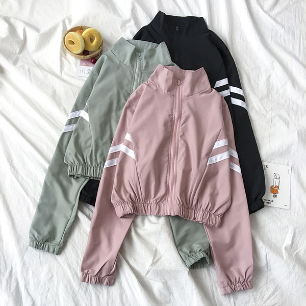 Καθημερινό γυναικεία φούτερ σε τρία χρώματα με φερμουάρ και μακρύ μανίκι