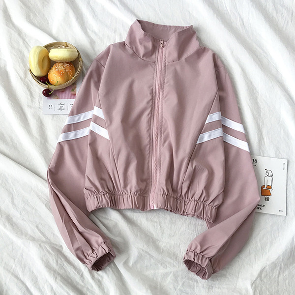 Καθημερινό γυναικεία φούτερ σε τρία χρώματα με φερμουάρ και μακρύ μανίκι