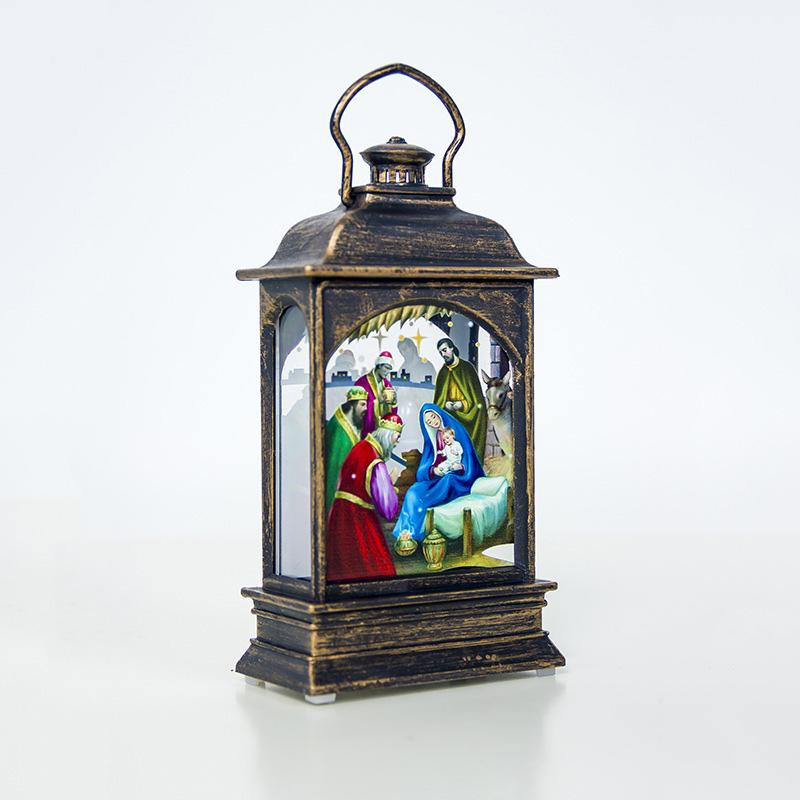 Χριστουγεννιάτικο φανάρι φως LED και διάφορες εφαρμογές σε κόκκινο, χάλκινο, γκρι και λευκό χρώμα