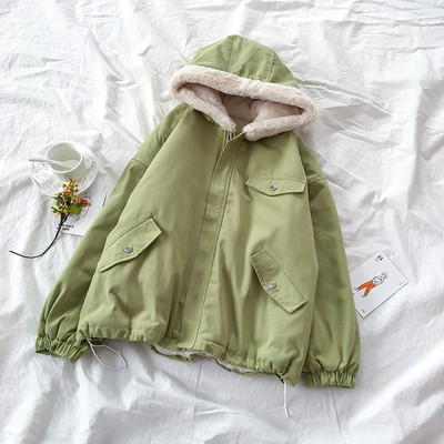 Női alkalmi kabát narancssárga és zöld színben, zsebekkel