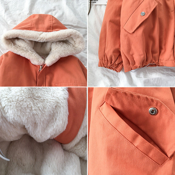 Női alkalmi kabát narancssárga és zöld színben, zsebekkel