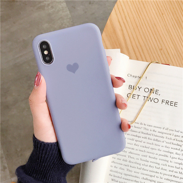 Θήκη σιλικόνης  με καρδιά στην πλάτη για Iphone X / XS