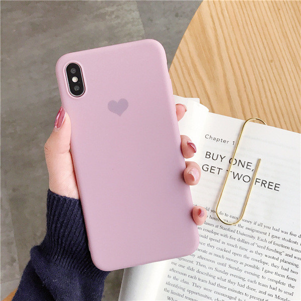 Θήκη σιλικόνης  με καρδιά στην πλάτη για Iphone X / XS