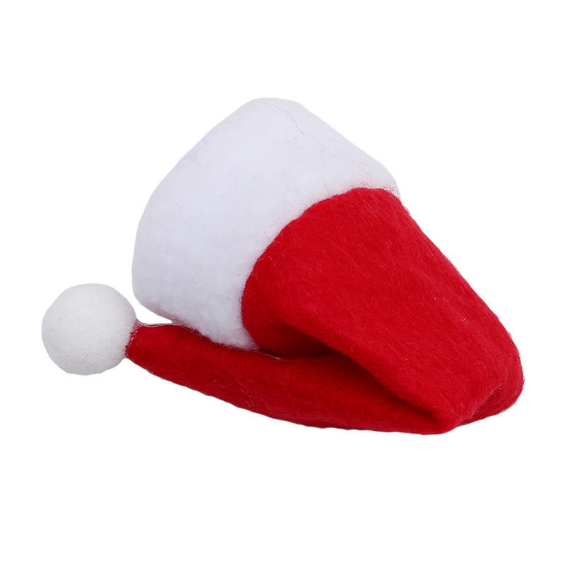 Karácsonyi sapka és sál piros üveg díszítésére