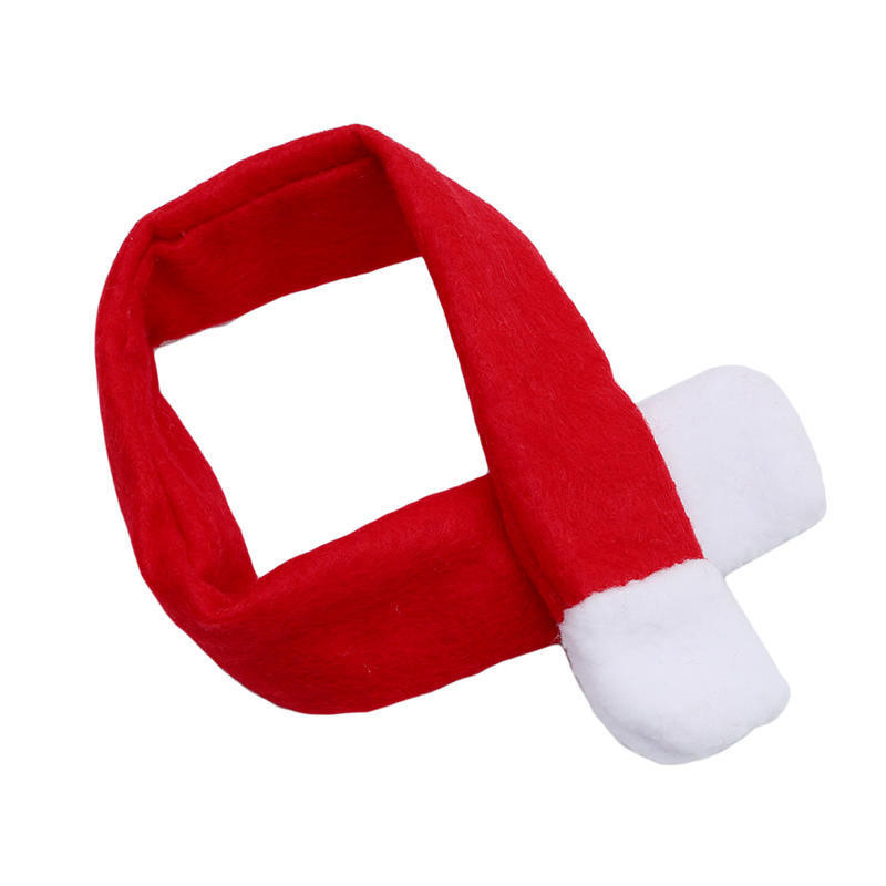 Karácsonyi sapka és sál piros üveg díszítésére