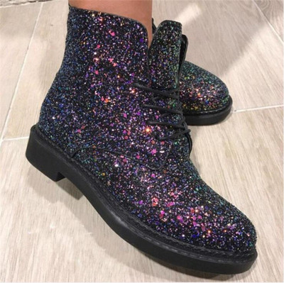 ÚJ Modern női őszi csizma fényes hatással három színben