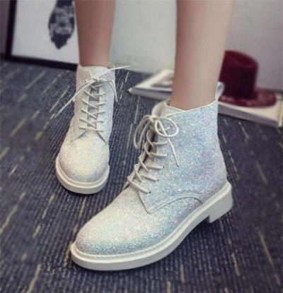 ÚJ Modern női őszi csizma fényes hatással három színben