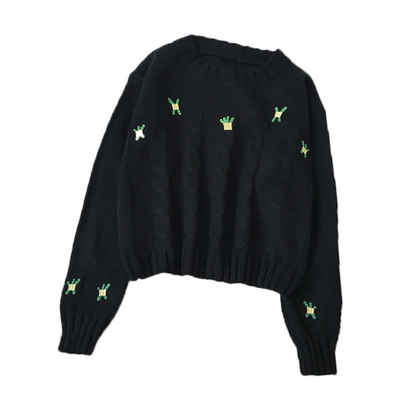 Μοντέρνο γυναικείο πουλόβερ  μοντέλο σε τέσσερα χρώματα με οβάλ ντεκολτέ