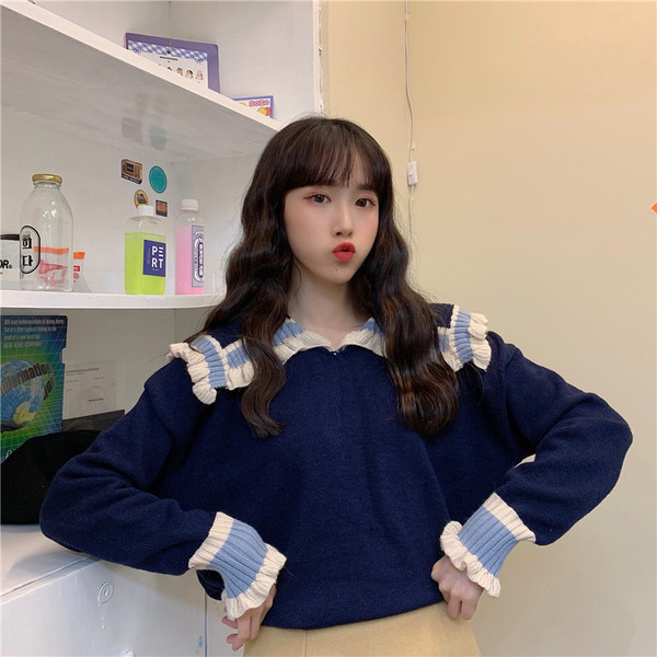 Γυναικεία κομψή μπλούζα σε δύο χρώματα μπεζ και μπλε χρώμα