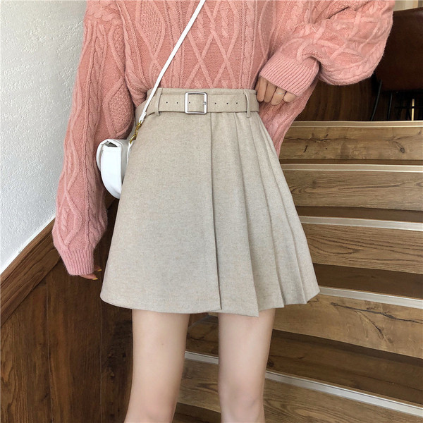 Γυναικείες casual short φούστα με υψηλή μέση σε τρία χρώματα