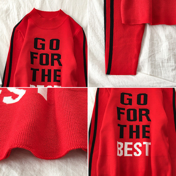 Casual γυναικείο πουλόβερ σε τέσσερα χρώματα με επιγραφή