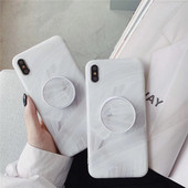 Husa din silicon cu inel de culoare alba pentru Iphone X / XS