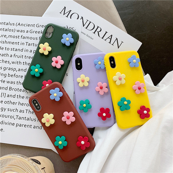 Θήκη Iphone X / XS με στοιχείο 3D λουλουδιών