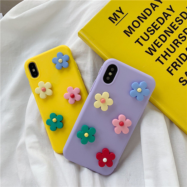 Θήκη Iphone X / XS με στοιχείο 3D λουλουδιών