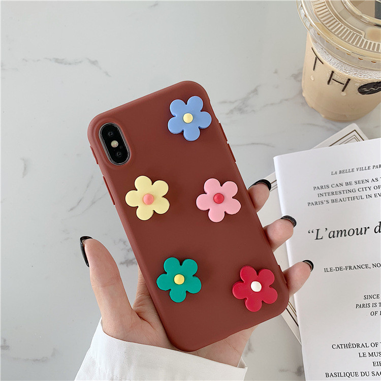 Θήκη Iphone X / XS με στοιχείο 3D λουλουδιών