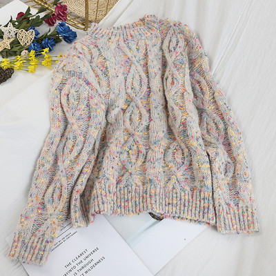 Női pulóver több színben, kerek nyakkivágással, hosszú ujjal