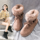 Őszi-téli női csizma puha talppal és pehelyszínnel barna és fekete színben