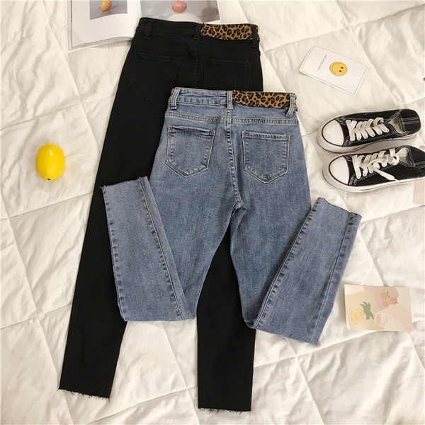 Új modell női farmer magas derekú, vékony modell kék és fekete színben