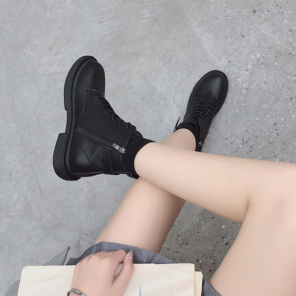 Női alkalmi téli csizma eko bőrből, fekete színben