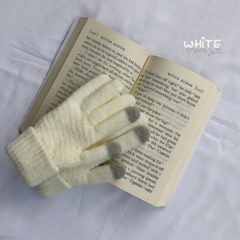 Дамски зимни плетени ръкавици в сив,бежов,кафяв и черен цвят
