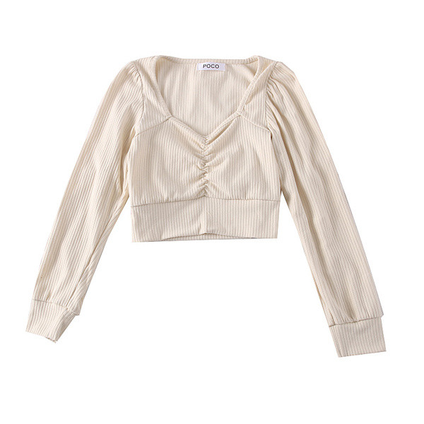 Bluza de dama model nou cu decolteu spitz si maneci lungi in mai multe culori