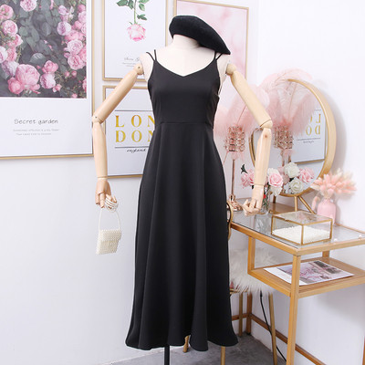 Kivágott modell női ruha vékony pántokkal sárga, narancssárga, piros, zöld, fekete és fehér színben