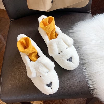 Női pehelypapucs 3D elemmel, fehér, fekete és barna színben