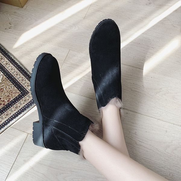 Női őszi-téli csizma puha béléssel, fekete és barna színben