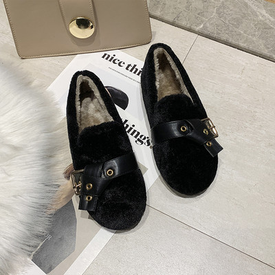 Női pehelycipő puha béléssel, fekete és bézs színben