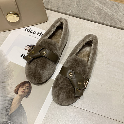 Női pehelycipő puha béléssel, fekete és bézs színben