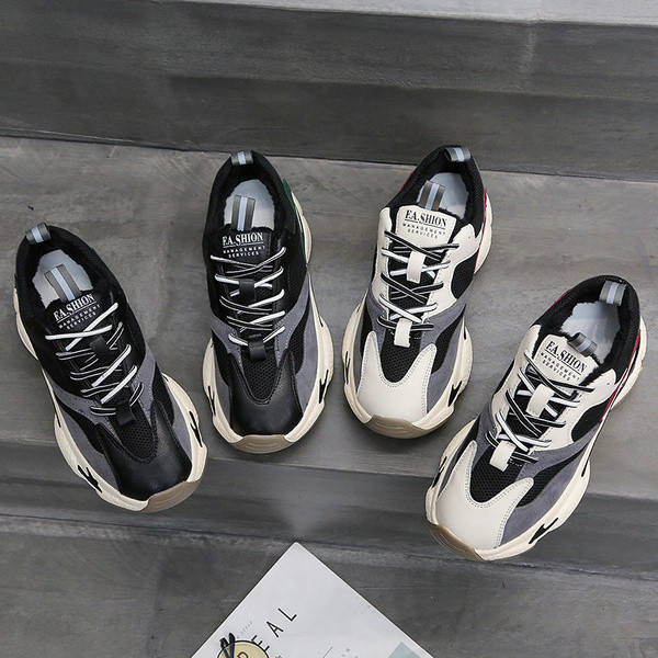 Női alkalmi tornacipő durva talppal, két színben