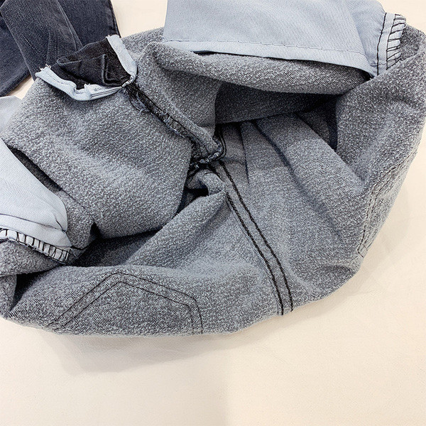 Blugi moderni de dama cu talie inalta in albastru