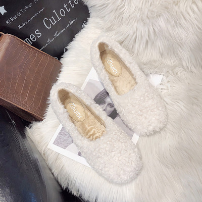 Női őszi pehelycipő sarokkal, fehér, fekete és rózsaszín