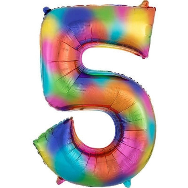 100 cm-es felfújható léggömb 0-tól 9-ig számok formájában, irizáló színekben
