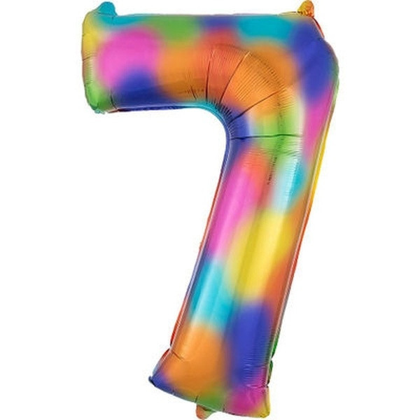 100 cm-es felfújható léggömb 0-tól 9-ig számok formájában, irizáló színekben