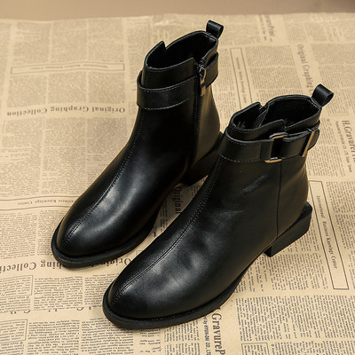 Cizme dama piele model ascutit de culoare neagra potrivite pentru iarna