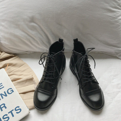 Női alkalmi csizma fűzős barna és fekete színben, öko bőrből