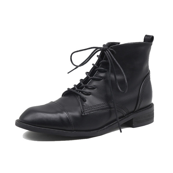 Női alkalmi csizma fűzős barna és fekete színben, öko bőrből