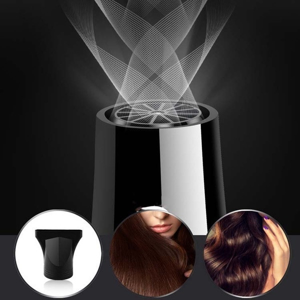 Uscător de păr puternic de 2600 W pentru uscarea rapidă a părului cu funcție pentru aer rece și cald în culoarea neagră