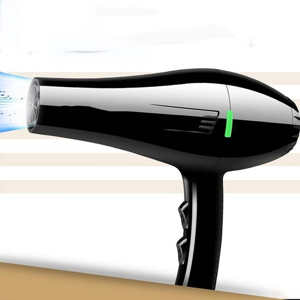 Uscător de păr puternic de 2600 W pentru uscarea rapidă a părului cu funcție pentru aer rece și cald în culoarea neagră