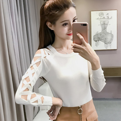 Bluza de dama moderna in patru culori cu cravate si decolteu oval