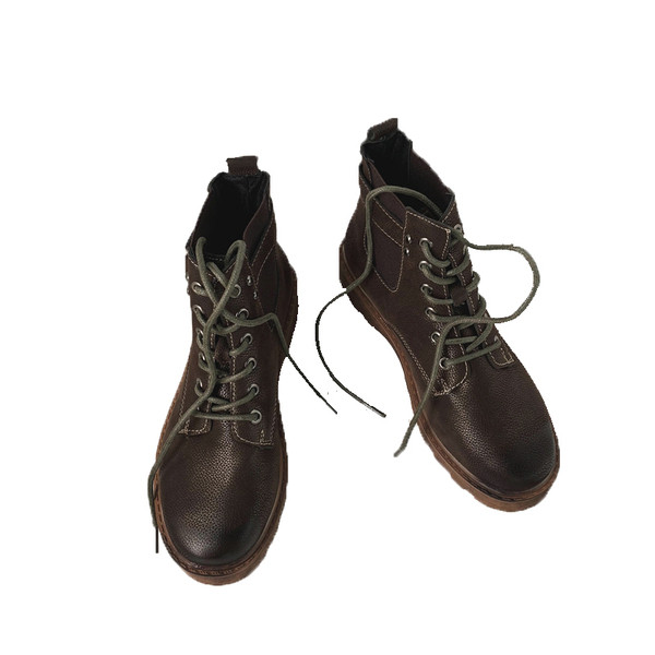 Cizme casual dama cu sireturi si talpa plata