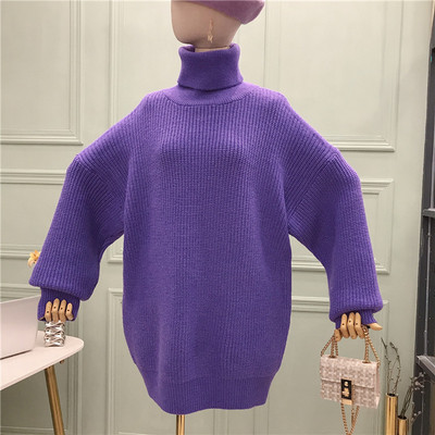 Női pulóver magas gallérral több színben - széles modell