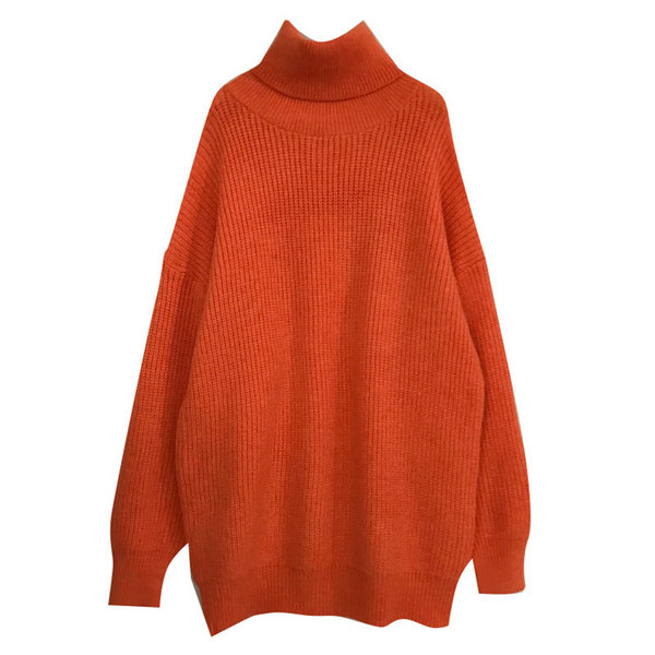 Női pulóver magas gallérral több színben - széles modell