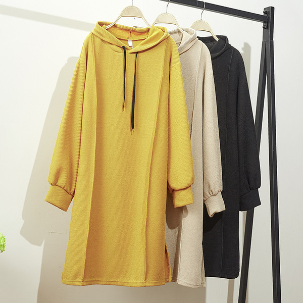 Női sport-alkalmi ruha széles modell kapucnival több színben